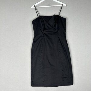 Wtoo by Watters Womens Dress 12 Black Corset 90s Evening Cocktail Classy Chic
